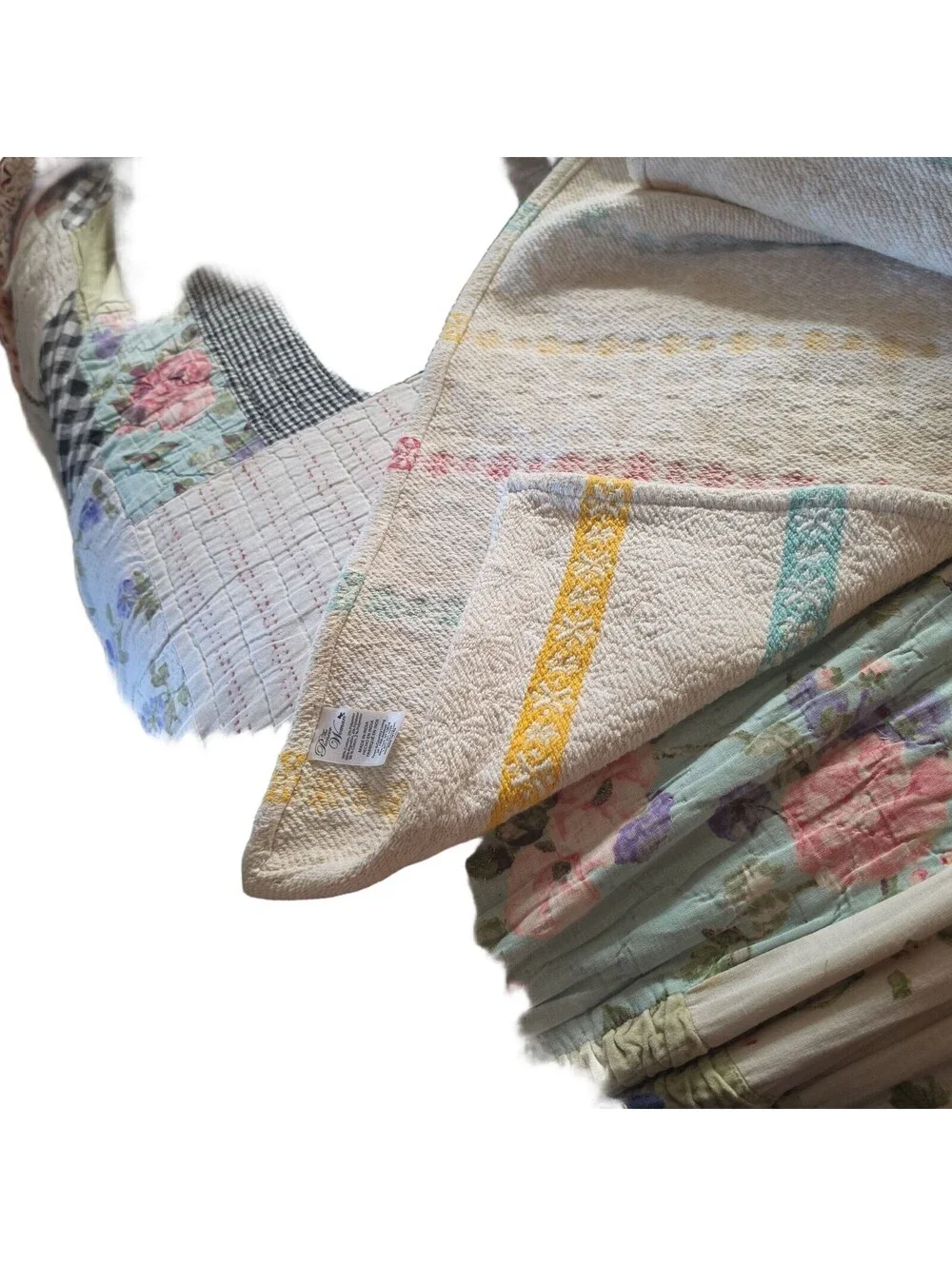 The Pioneer Woman 14x84 Multi Stripe Woven Table Runner Teal Red Yellow - Pre